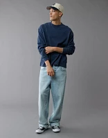 AE Long-Sleeve Boxy Sueded Jersey T-Shirt