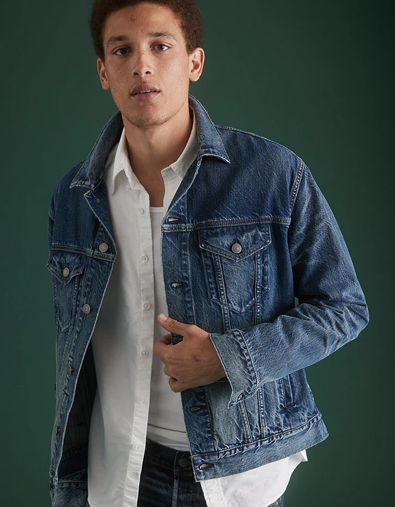 Veste de camionneur en denim haut gamme AE77