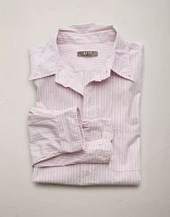 Chemise à col boutonné rayures décontractée en popeline haut de gamme AE77