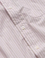 Chemise à col boutonné rayures décontractée en popeline haut de gamme AE77