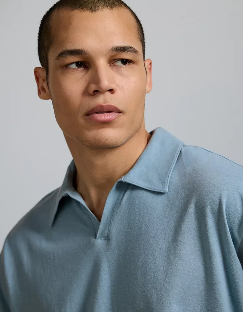 AE77 Premium Linen-Blend Polo Shirt