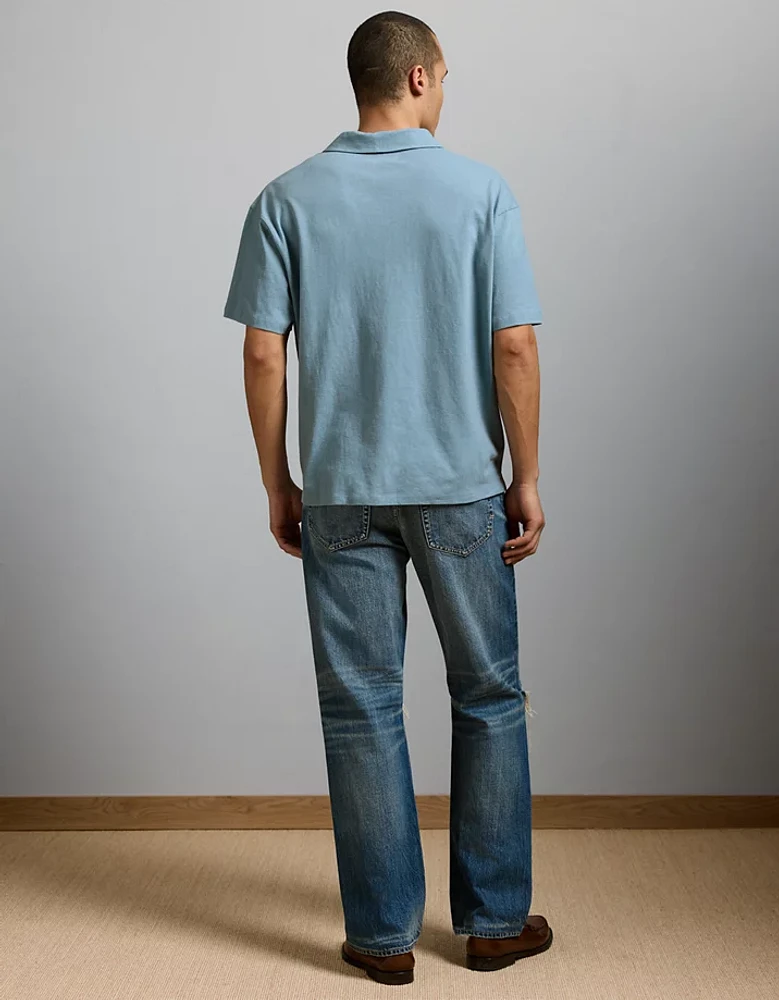 AE77 Premium Linen-Blend Polo Shirt