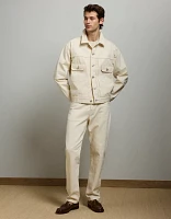 Veste de camionneur ajustée en denim haut gamme AE77