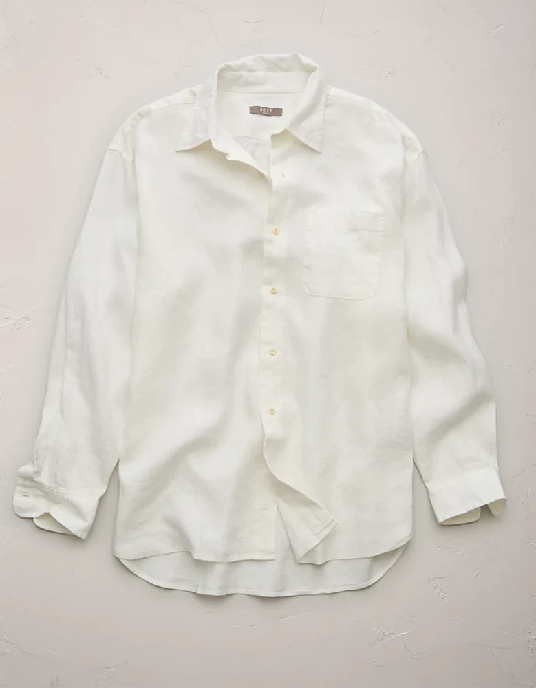 AE77 Premium Relaxed Linen Button-Up Shirt