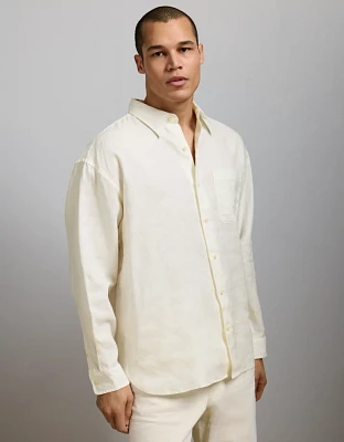 AE77 Premium Relaxed Linen Button-Up Shirt