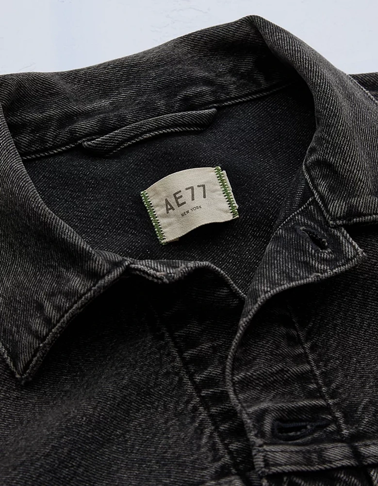 Veste de camionneur ajustée en denim haut gamme AE77