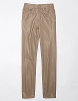 AE Stretch Vegan Leather Super High-Waisted Straight Pant