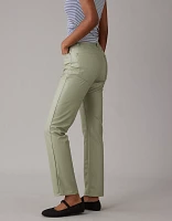 AE Stretch Vegan Leather Super High-Waisted Straight Pant