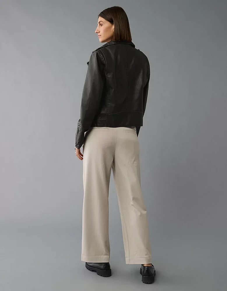 Pantalon-cigarette à la cheville taille haute extensible AE