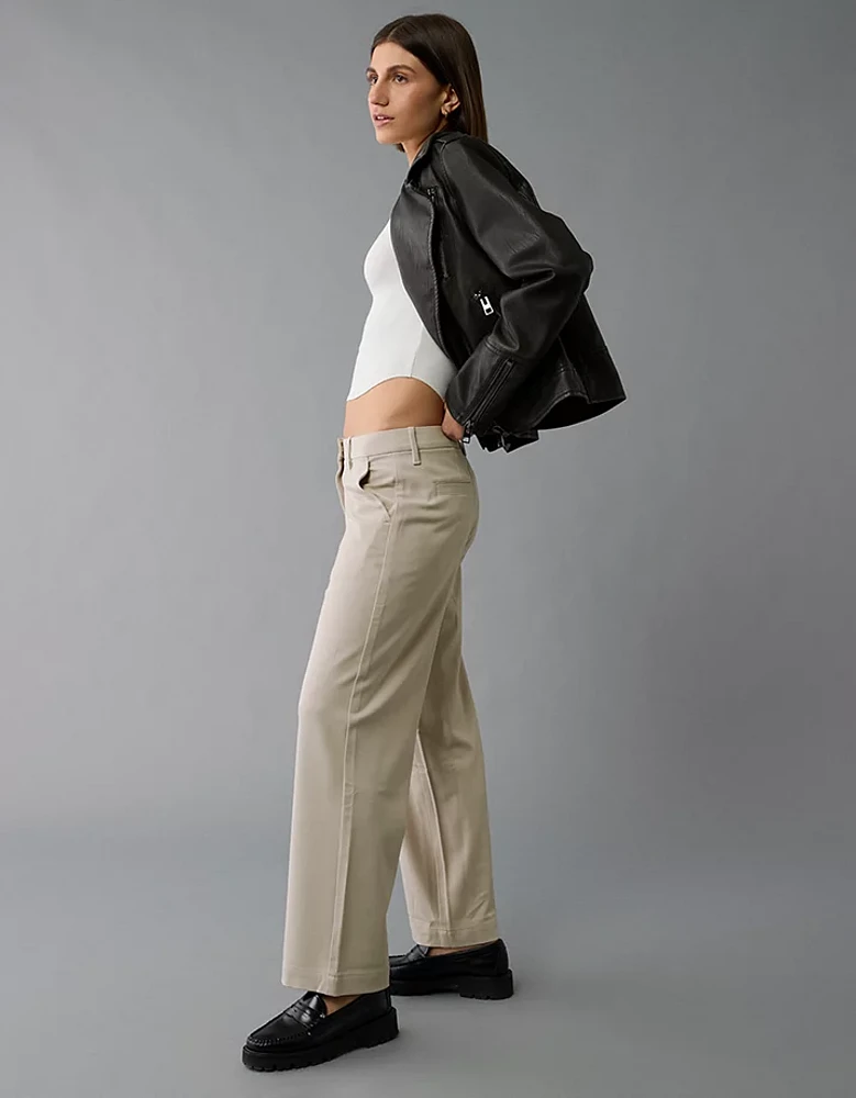 Pantalon-cigarette à la cheville taille haute extensible AE