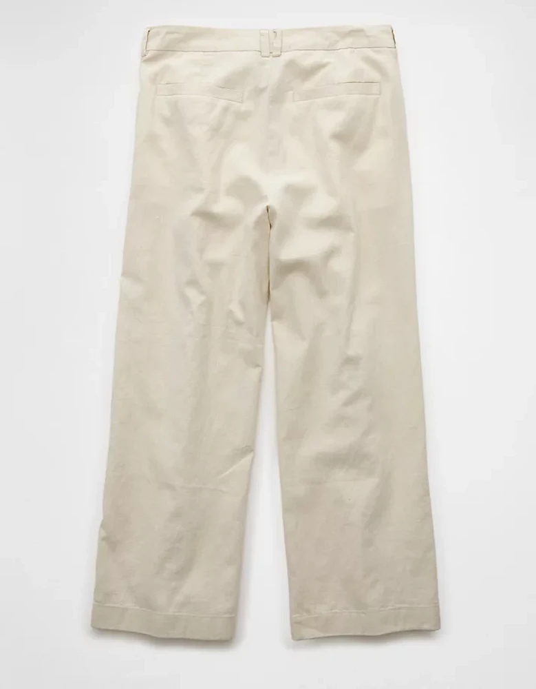 Pantalon-cigarette court en mélange de lin AE
