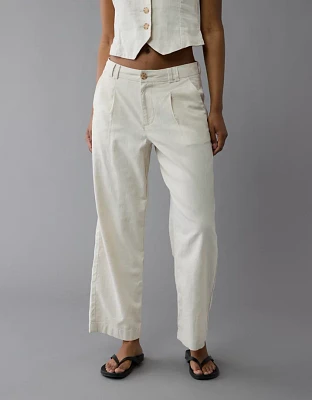 Pantalon-cigarette court en mélange de lin AE