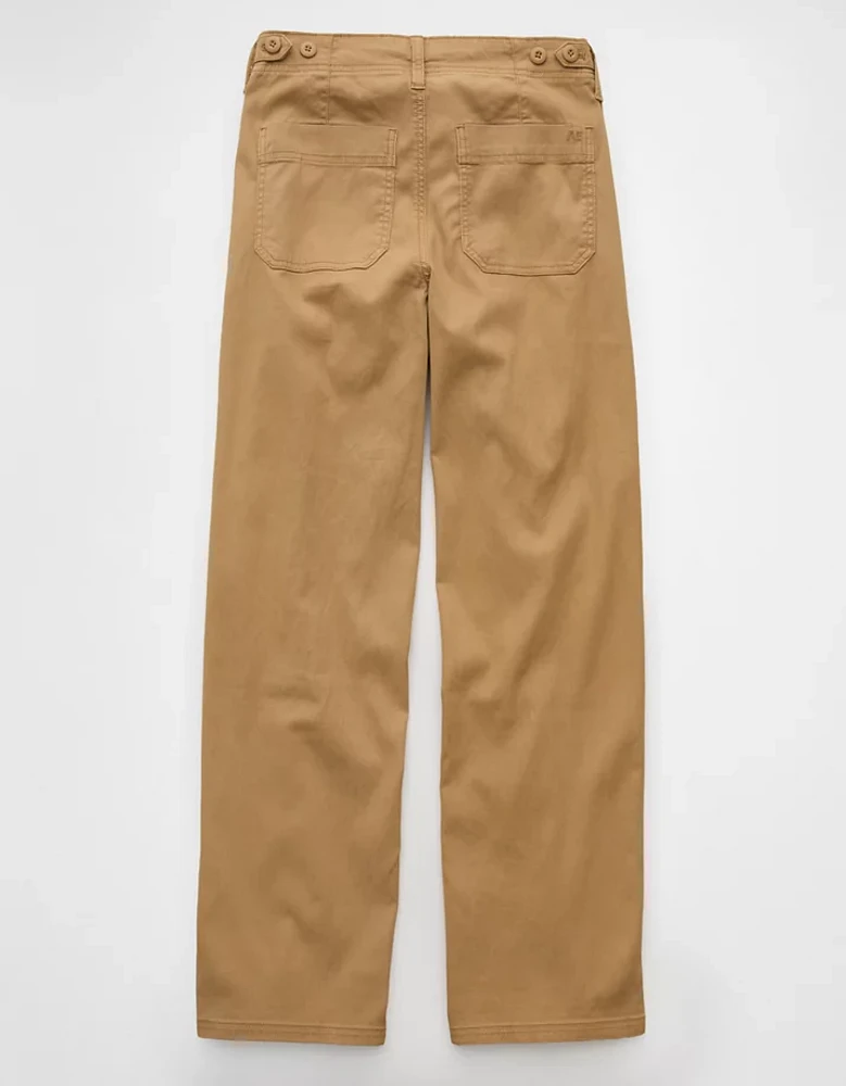 Pantalon-cigarette utilitaire à taille haute extensible AE