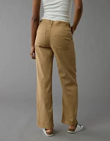 Pantalon-cigarette utilitaire à taille haute extensible AE