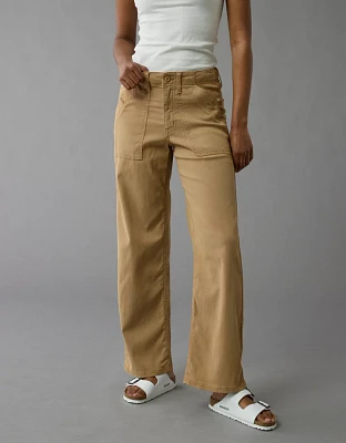 Pantalon-cigarette utilitaire à taille haute extensible AE
