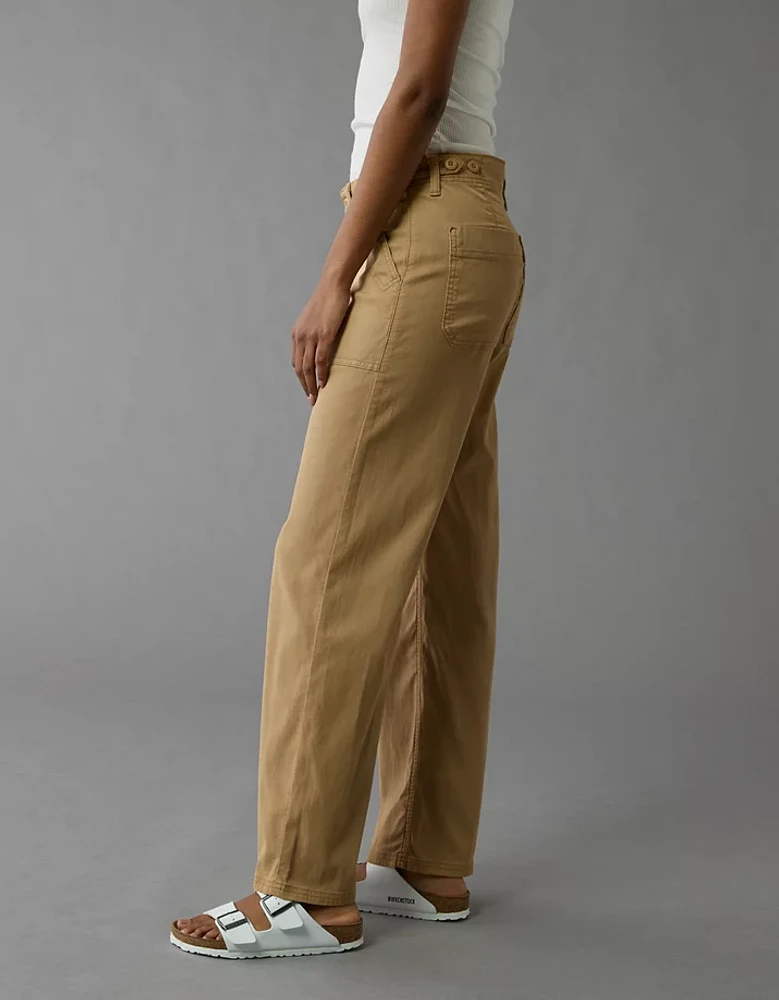 Pantalon-cigarette utilitaire à taille haute extensible AE