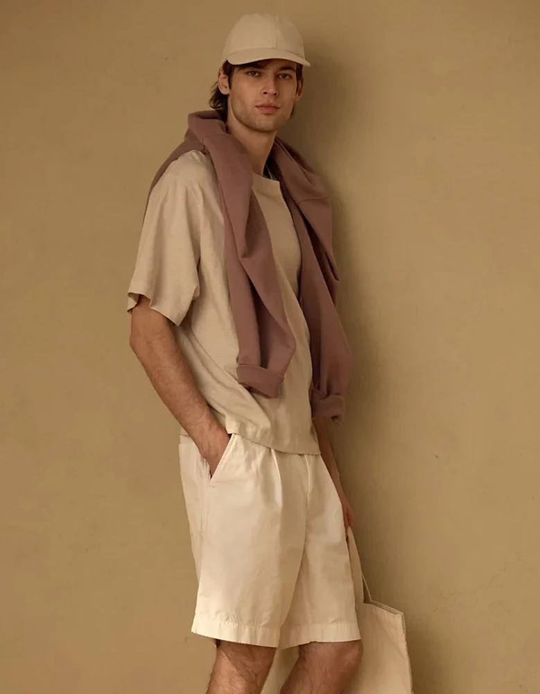 Short en mélange de coton et chanvre haut gamme AE77