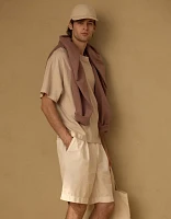 Short en mélange de coton et chanvre haut gamme AE77