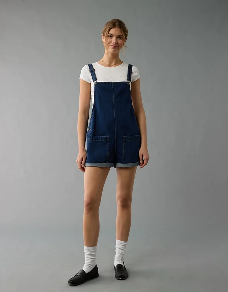 AE Easy Baggy Denim Short Overall