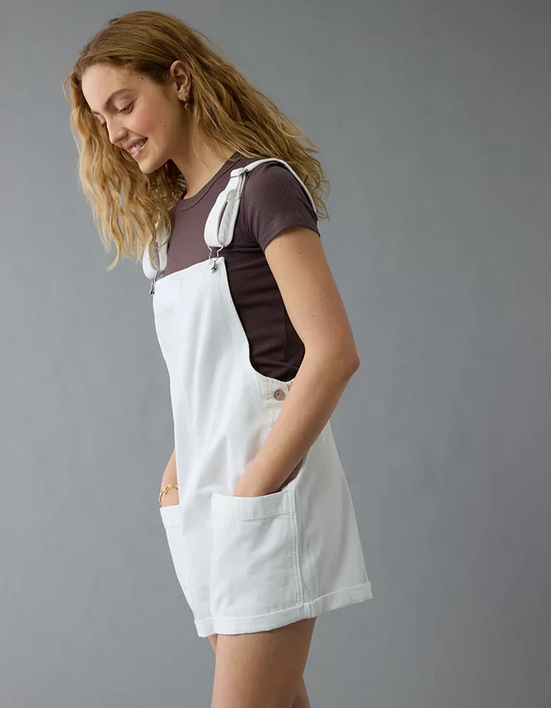 Salopette courte en denim simple et ample AE