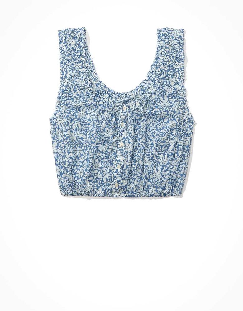 AE Cropped Bubble Tank Top