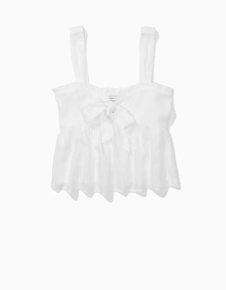 AE Tie-Front Babydoll Blouse