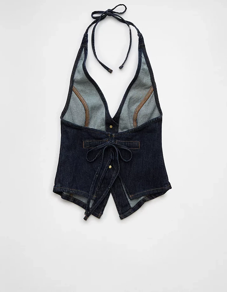 Gilet bain-de-soleil en denim AE