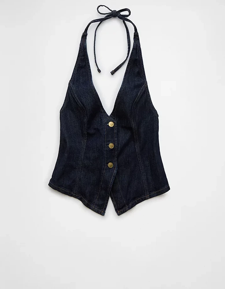 Gilet bain-de-soleil en denim AE