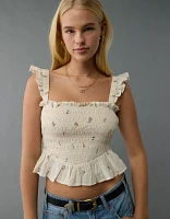 AE Bella Smocked Crop Top