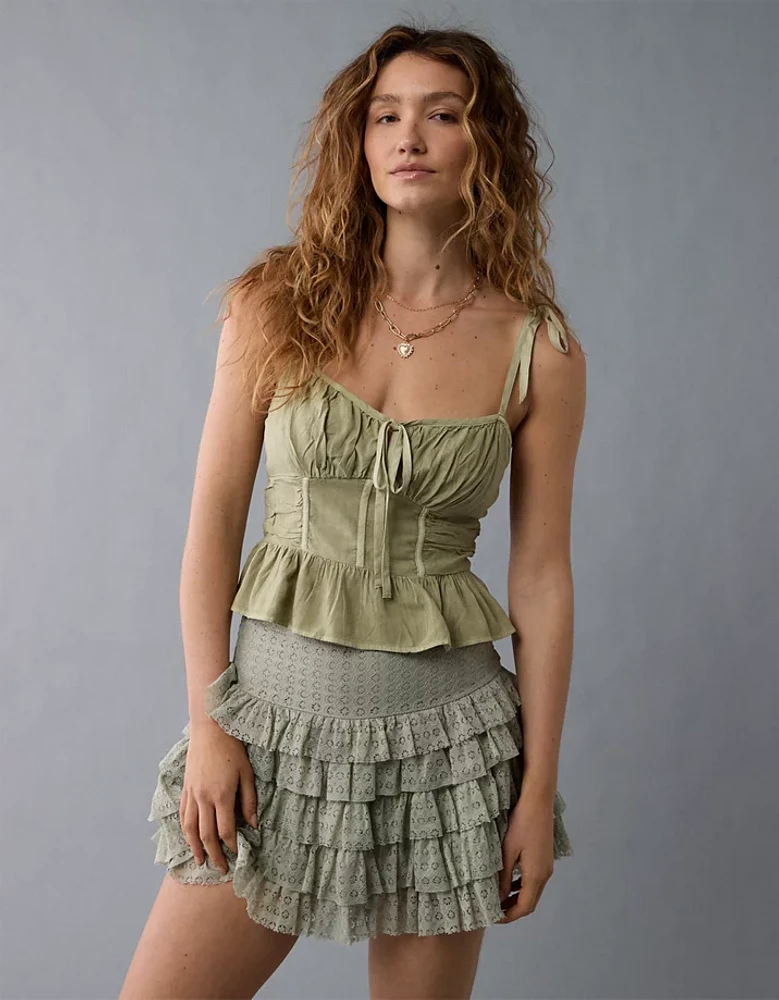 AE Corset Peplum Top
