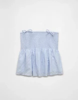 AE Smocked Babydoll Bow Tank Top
