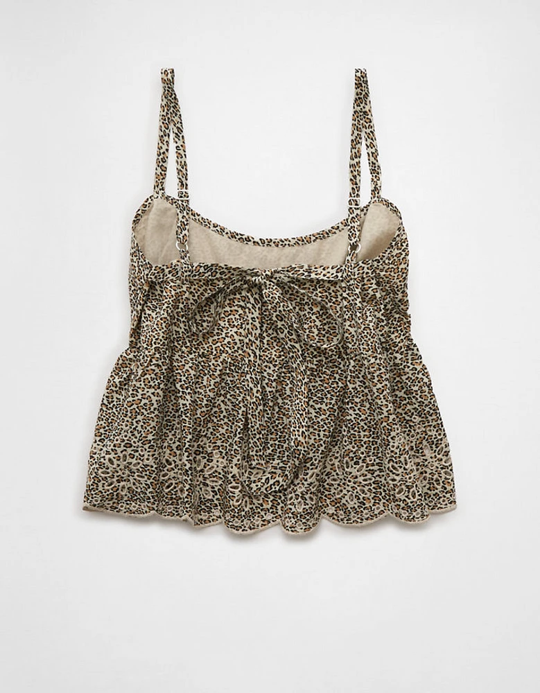 Camisole à œillets léopard AE
