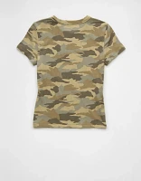 Petit t-shirt à motif camouflage Hé AE