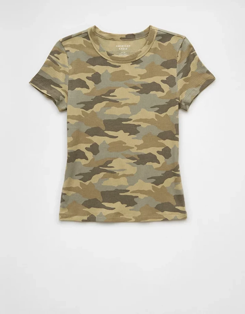 Petit t-shirt à motif camouflage Hé AE