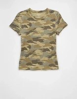 Petit t-shirt à motif camouflage Hé AE