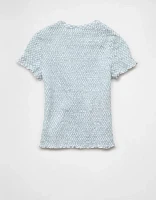 AE Smocked Hey Baby Tee
