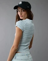AE Smocked Hey Baby Tee