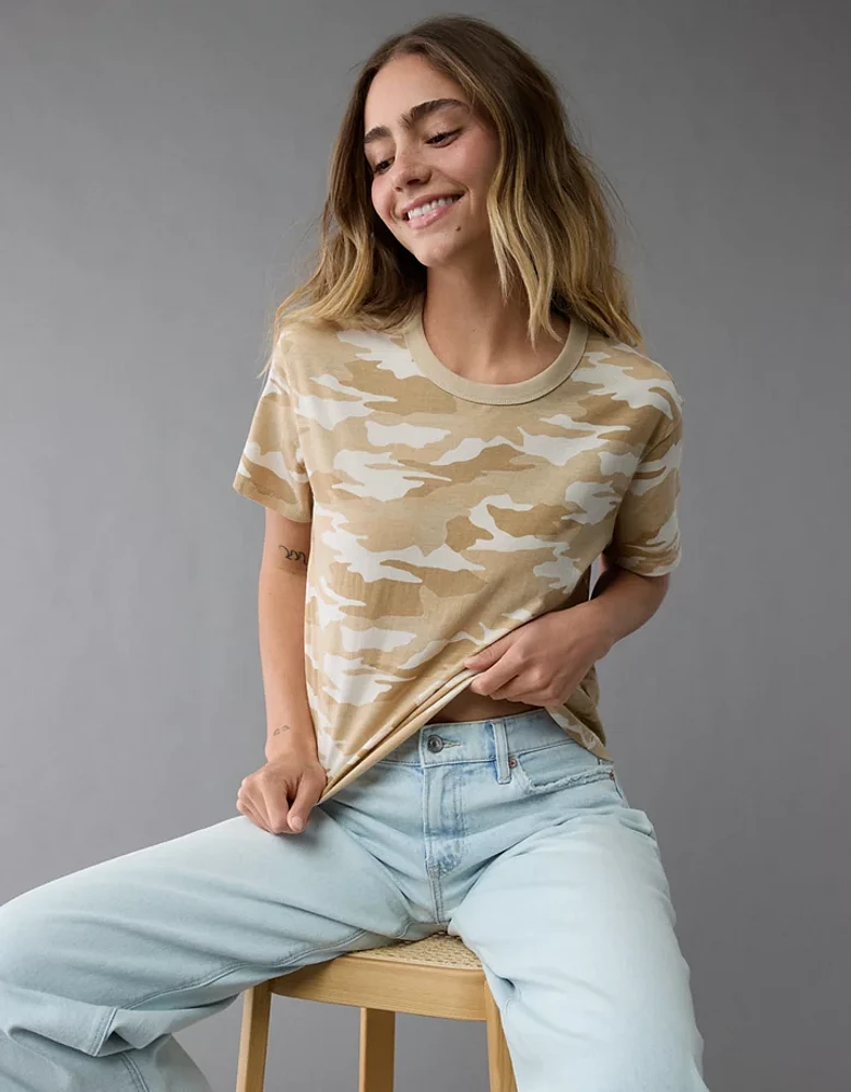 T-shirt ancien petit ami camouflage AE