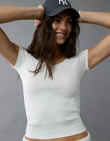 Petit t-shirt à encolure en V délavé au sel AE