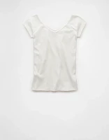 Petit t-shirt à encolure en V délavé au sel AE