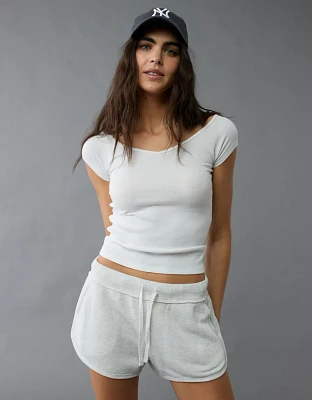 Petit t-shirt à encolure en V délavé au sel AE