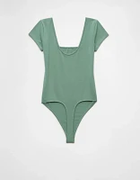 AE Square Neck Short-Sleeve Bodysuit