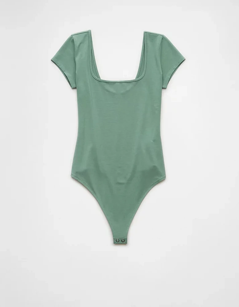 AE Square Neck Short-Sleeve Bodysuit