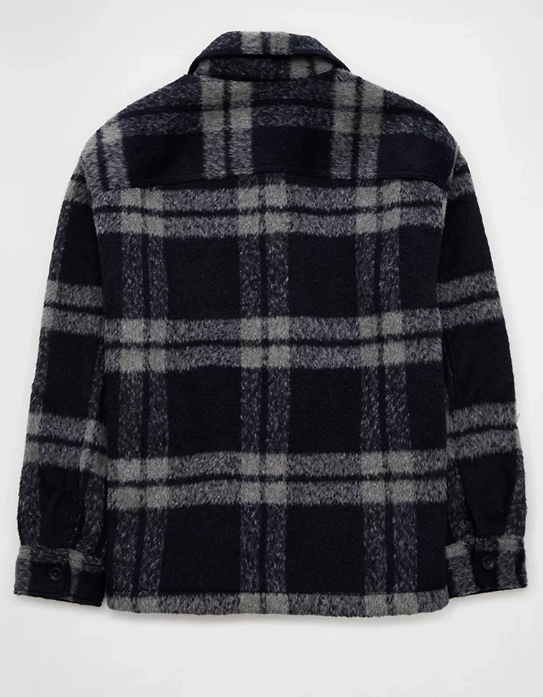 AE Plaid Shirt Jacket