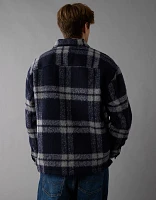 AE Plaid Shirt Jacket