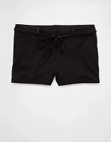 Mini short à taille basse extensible AE