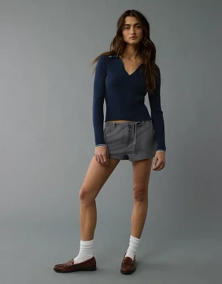 Mini short à taille basse extensible AE