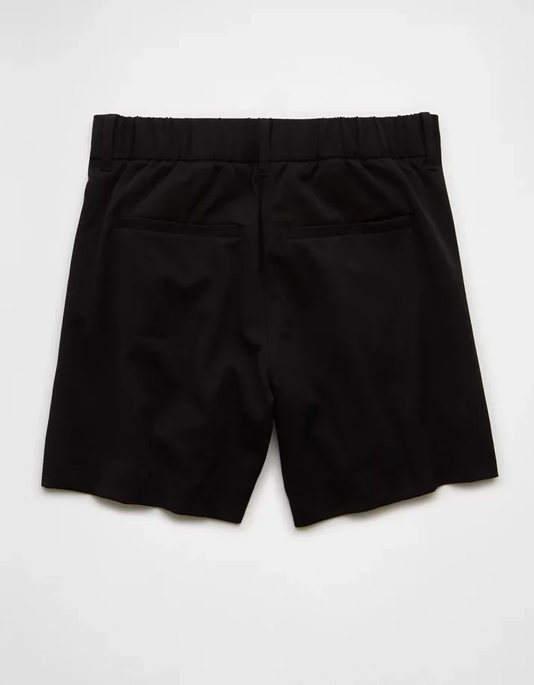 AE Stretch High-Waisted Pleated 6" Trouser Short