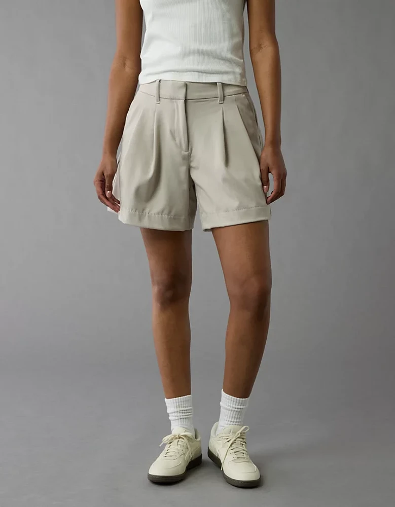 AE 6" Stretch High-Waisted Pleated Trouser Short