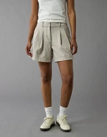 AE 6" Stretch High-Waisted Pleated Trouser Short